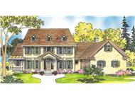 This image shows the Colonial Style for this set of house plans.