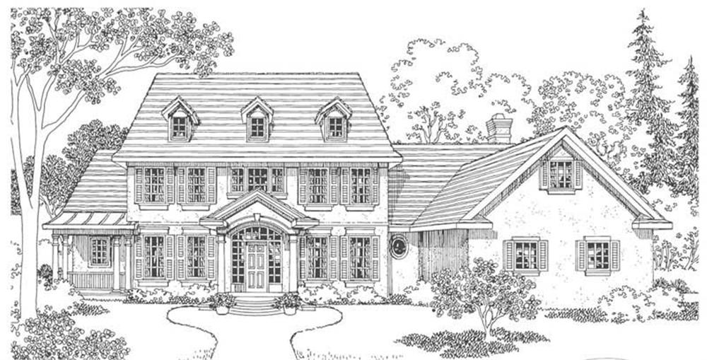 Home Plan Rendering for this set of house plans.