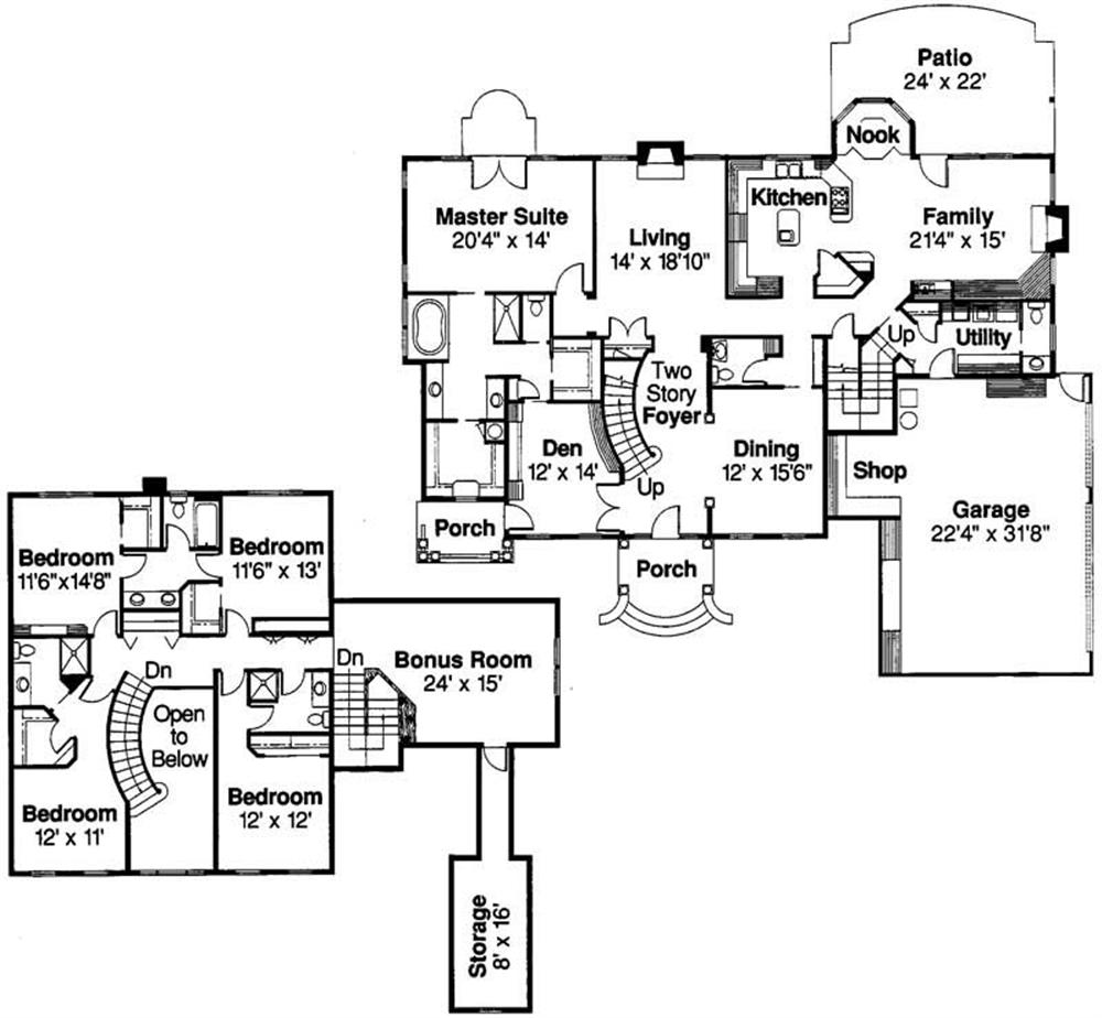 Floor Plans for this set of house plans.