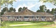 This image shows the Craftsman Style for this set of house plans.