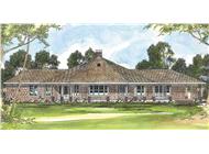 This image shows the Craftsman Style for this set of house plans.