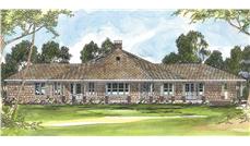 This image shows the Craftsman Style for this set of house plans.