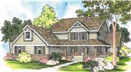 This image shows the Country Style for this set of house plans.