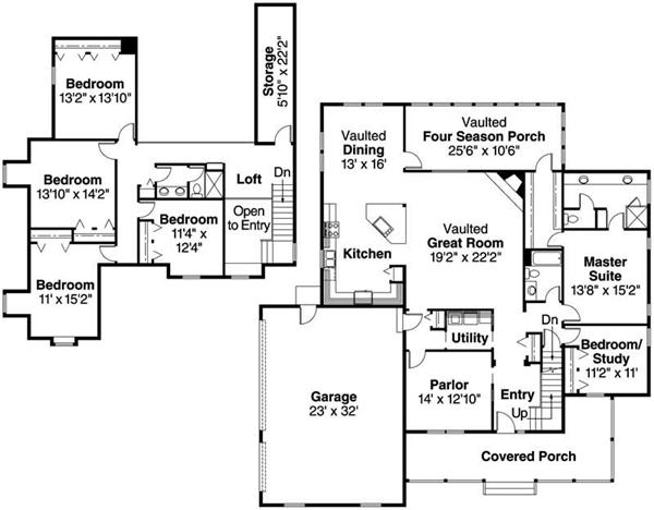 Floor Plans for this set of house plans.