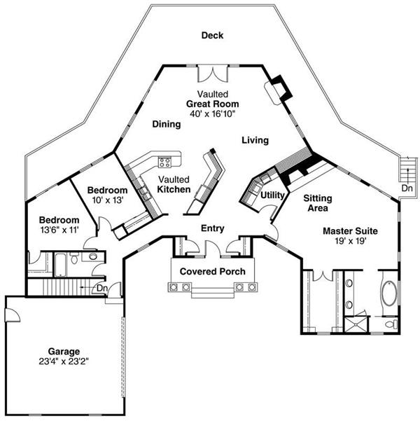 Floor Plan First Story for this set of house plans.