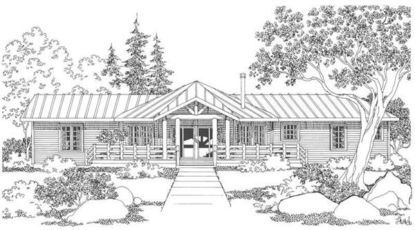 Home Plan Rendering for this set of house plans.