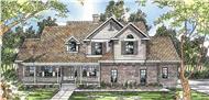This image shows the country style for this set of house plans.