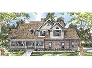This image shows the country style for this set of house plans.