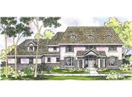 This image shows the Colonial Style of this set of house plans.