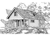 This is an artist's rendering of these Cottage House Plans.
