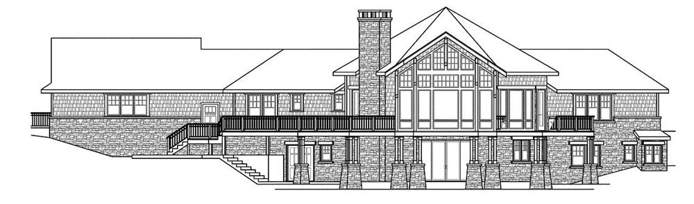Home Plan Rear Elevation