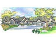 Craftsman home plans color rendering.