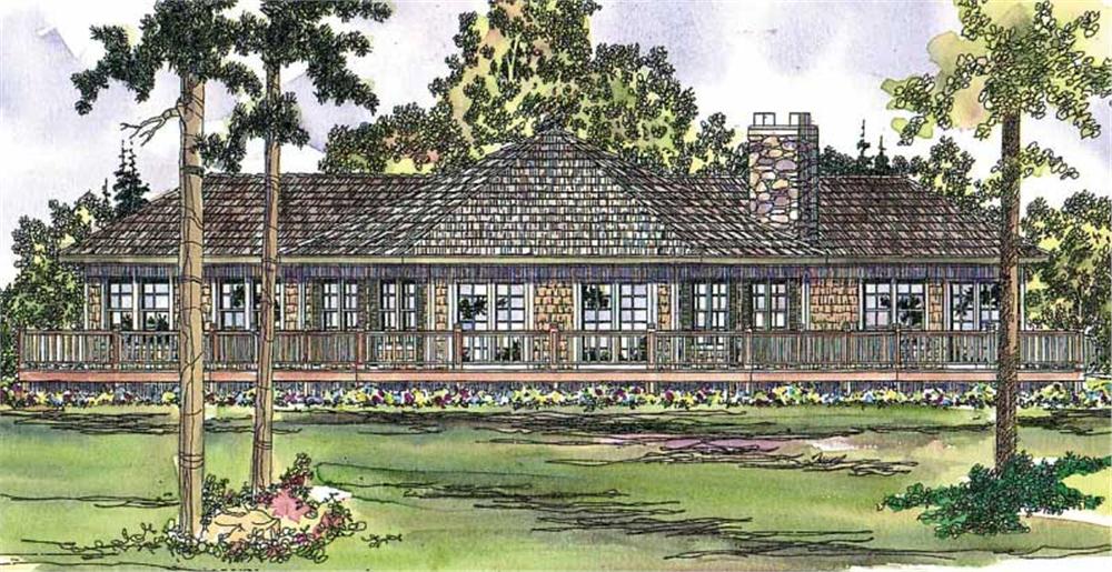 Home Plan Rear Elevation