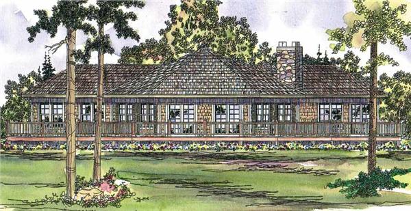 Home Plan Rear Elevation
