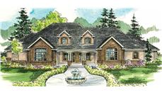 This is an artist's rendering of these Luxury Houseplans.