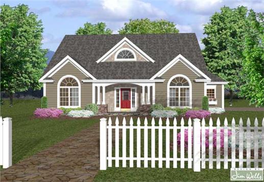 This is a computer rendering of these Country Houseplans.