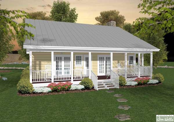 Home Plan Rear Elevation