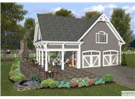 This is a front elevation of these Garage Houseplans.
