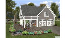 This is a front elevation of these Garage Houseplans.