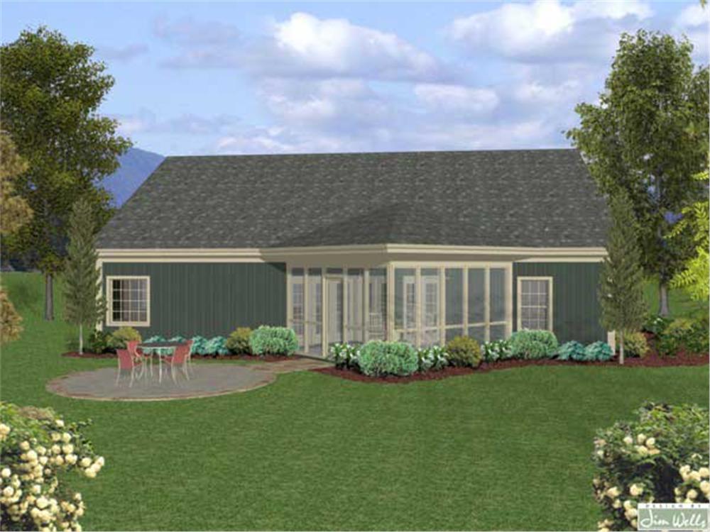 Home Plan Rear Elevation