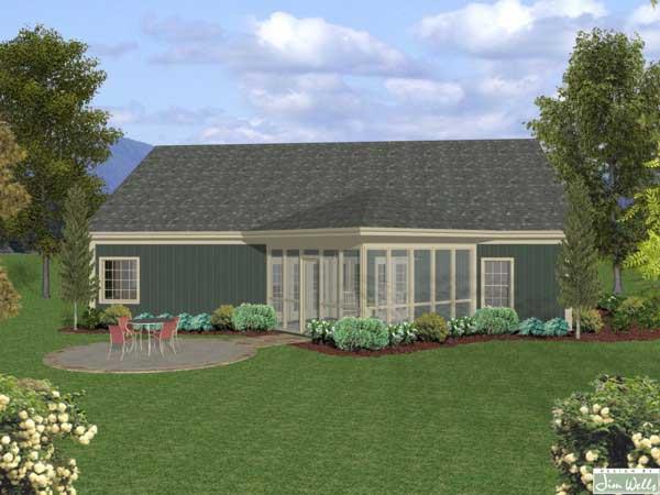 Home Plan Rear Elevation