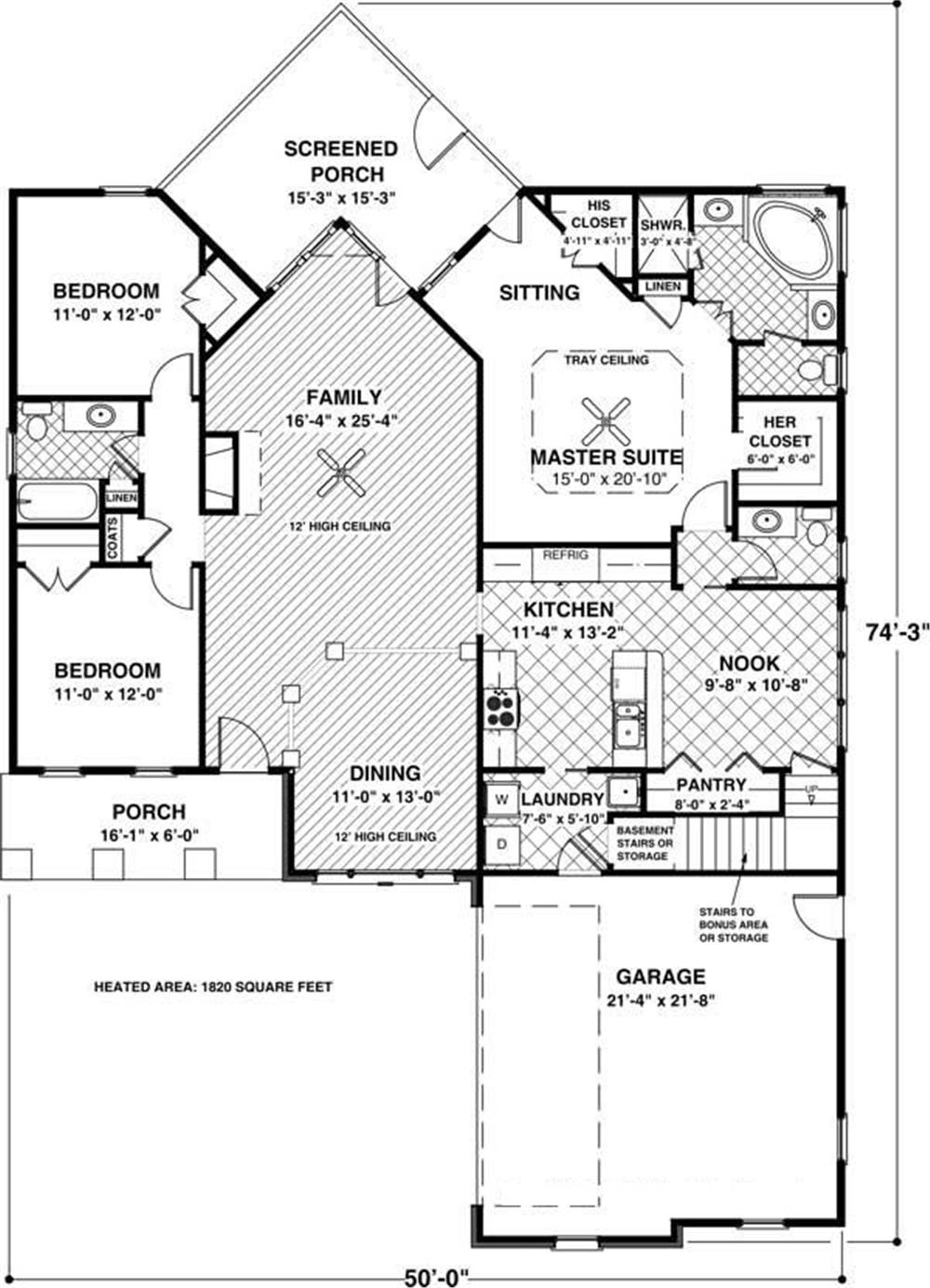 109-1013 house plan main floor plan