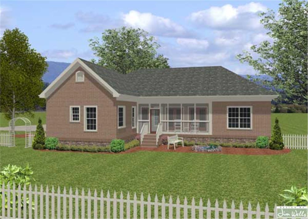 Home Plan Rear Elevation