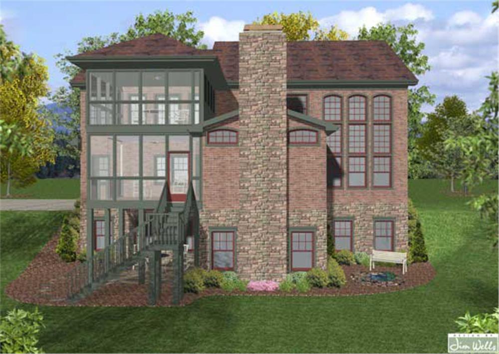 Home Plan Rear Elevation