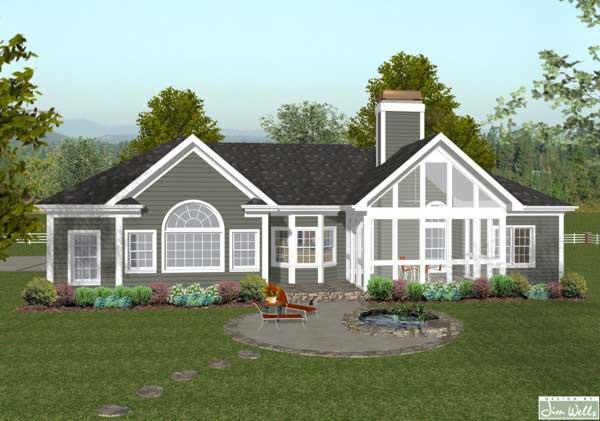 Home Plan Rear Elevation