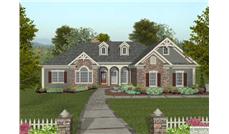 This is a computer rendering of these Craftsman Ranch Homeplans.