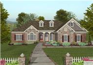 This is a color rendering of these Craftsman Home Plans.