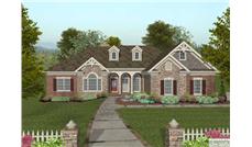 This is a color rendering of these Craftsman Home Plans.