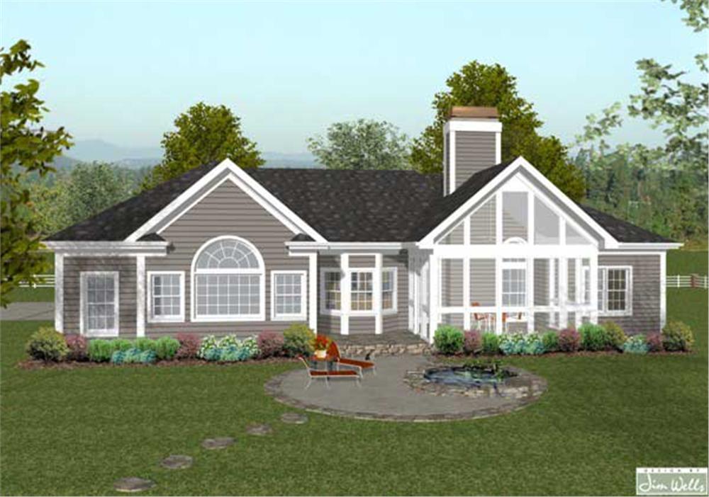Home Plan Rear Elevation