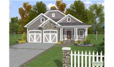 This is a colored computer rendering of these Craftsman House Plans.
