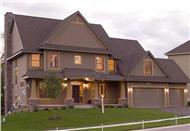 This is a color photo of these Craftsman House Plans.