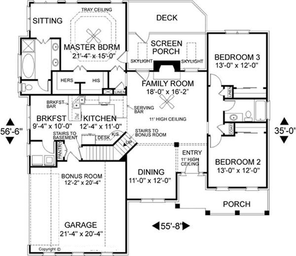 109-1086 house plan first floor
