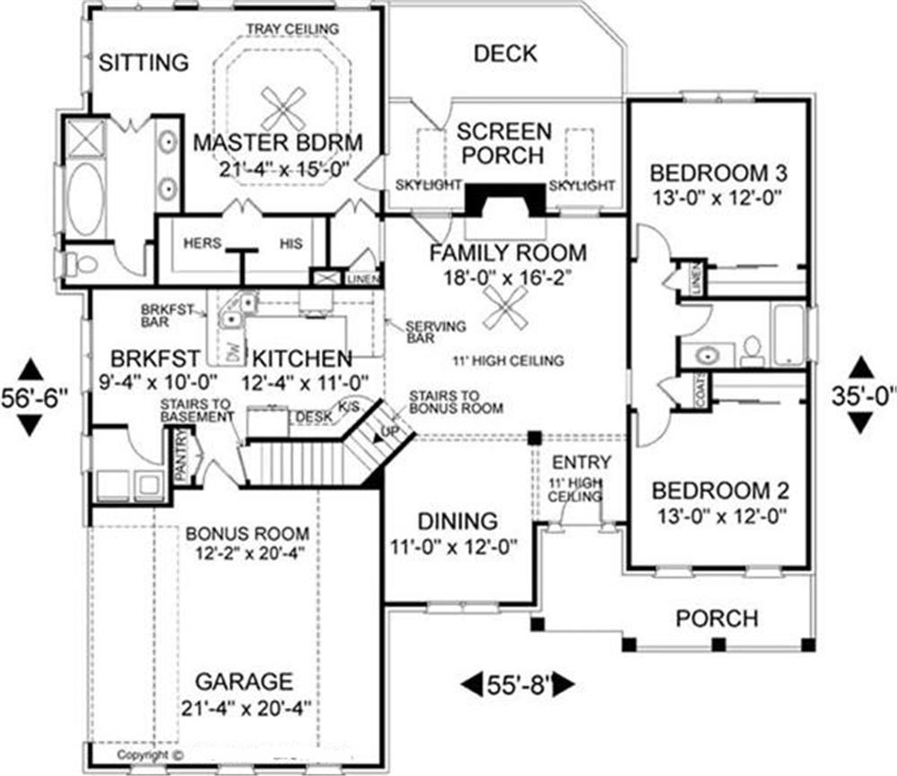 109-1086 house plan first floor