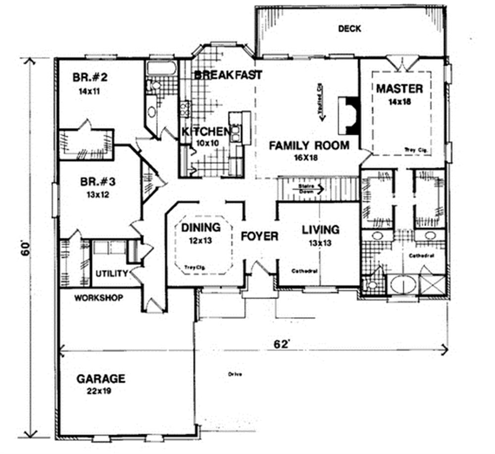 109-1192 house plan first floor