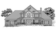 This is a black and white rendering of these Craftsman Homeplans.