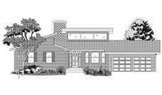 This is the front elevation of these Contemporary House Plans.
