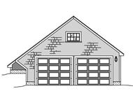 This is the front elevation of these garage plans.
