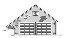 This is the front elevation of these garage plans.