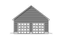 This is a black and white rendering of these Garage Plans.