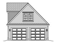 This is a front elevation for these garage plans.