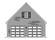 Here is another front elevation for another garage plan.