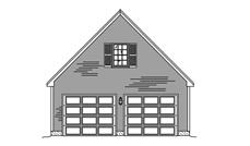 Here is another front elevation for another garage plan.