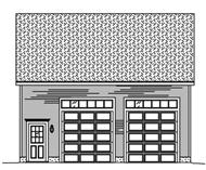This is a black and white rendering of these garage plans.