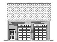 This is a black and white rendering of these garage plans.