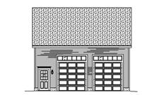 This is a black and white rendering of these garage plans.