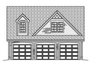 This is the front elevation of these garage plans.